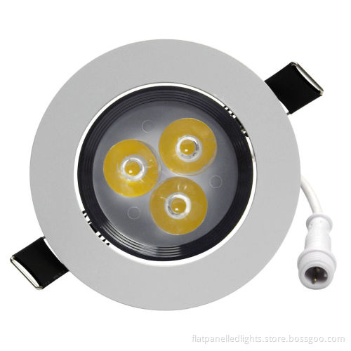 Dimmable 3watt Recessed Led Downlight 270lm For Office , Market , Hospital